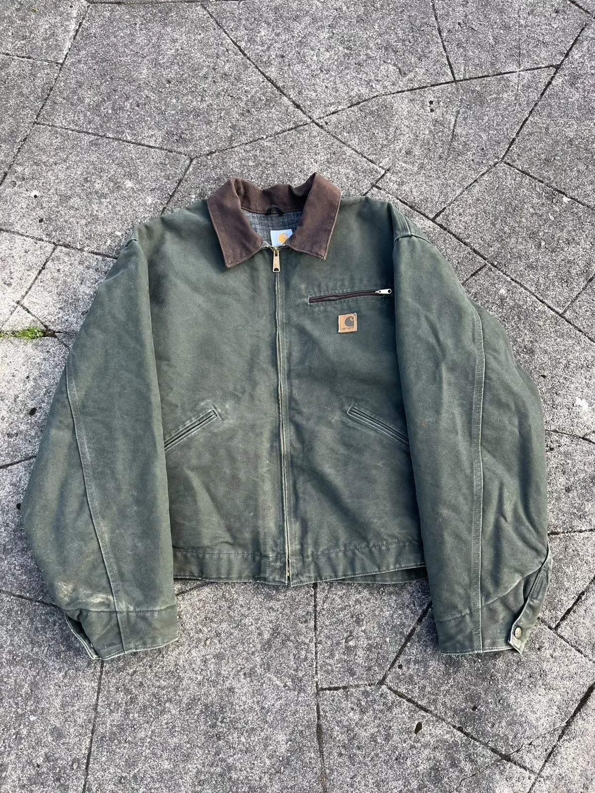 Carhartt Heavy Coats Carhartt × Vintage Vintage Green Carhartt Detroit Jacket Streetwear