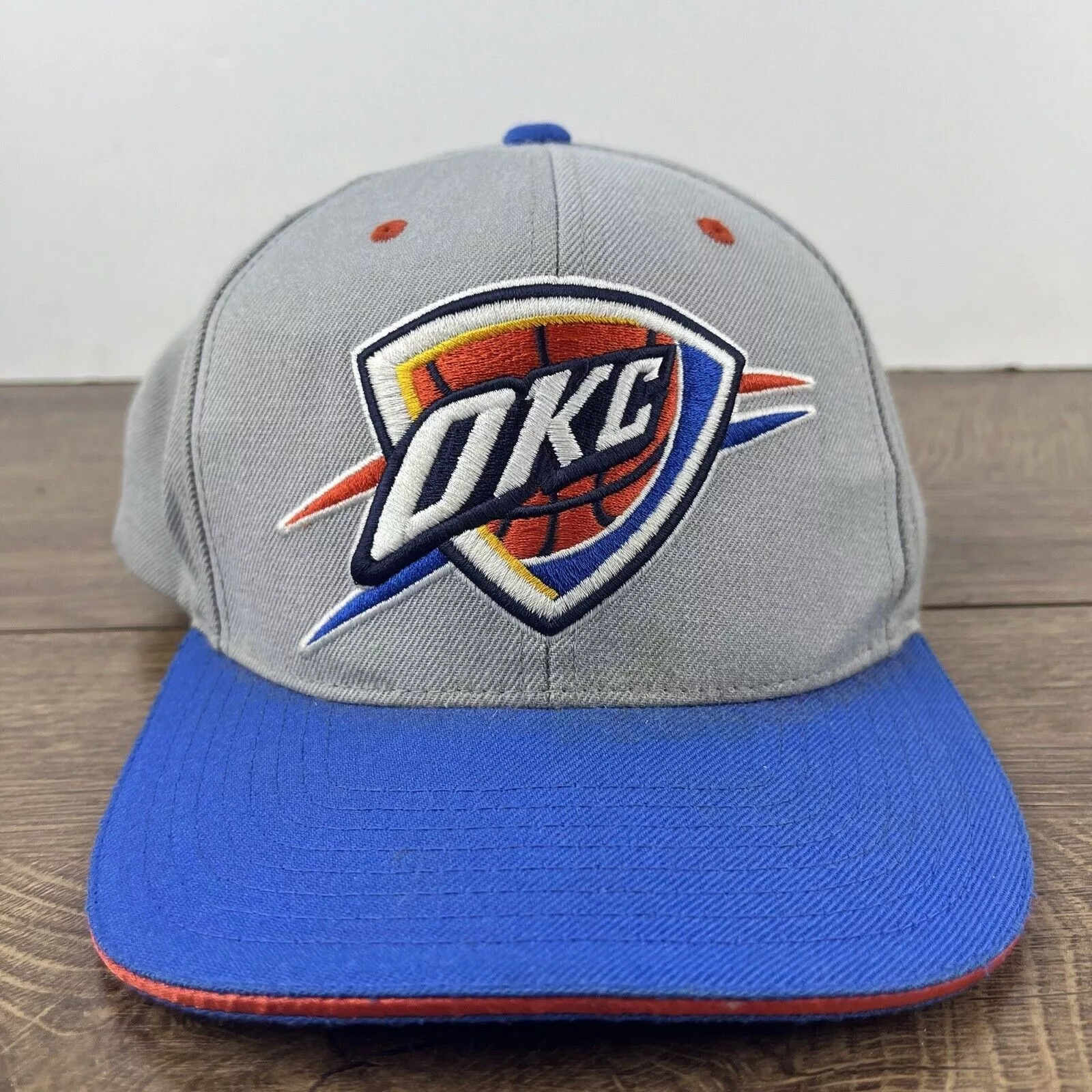 Mitchell & Ness Hats Oklahoma City Thunder Hat Mitchell & Ness Snapback Gray Hat