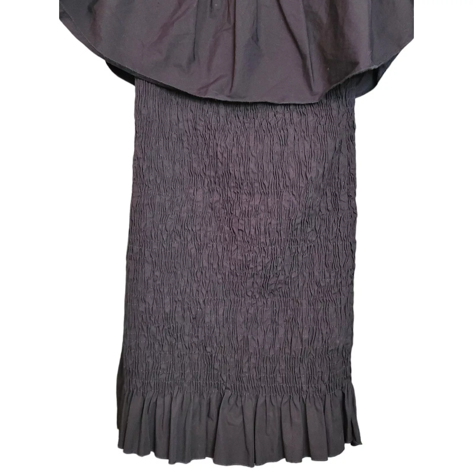 Solid & Striped Mini Dresses Solid & Striped Smocked Ruffle Dress Size Small Black