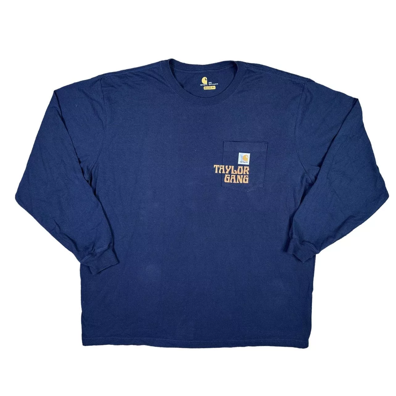 Carhartt Long Sleeve T Shirts Carhartt x Taylor Gang L/S Navy Blue Tee Streetwear