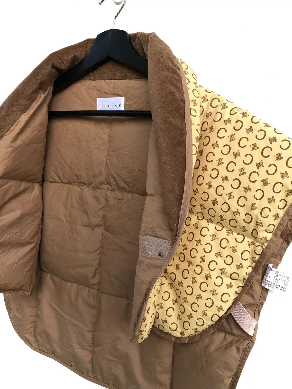 Celine Down Jackets Celine Monogram Puffer Jacket Yellow