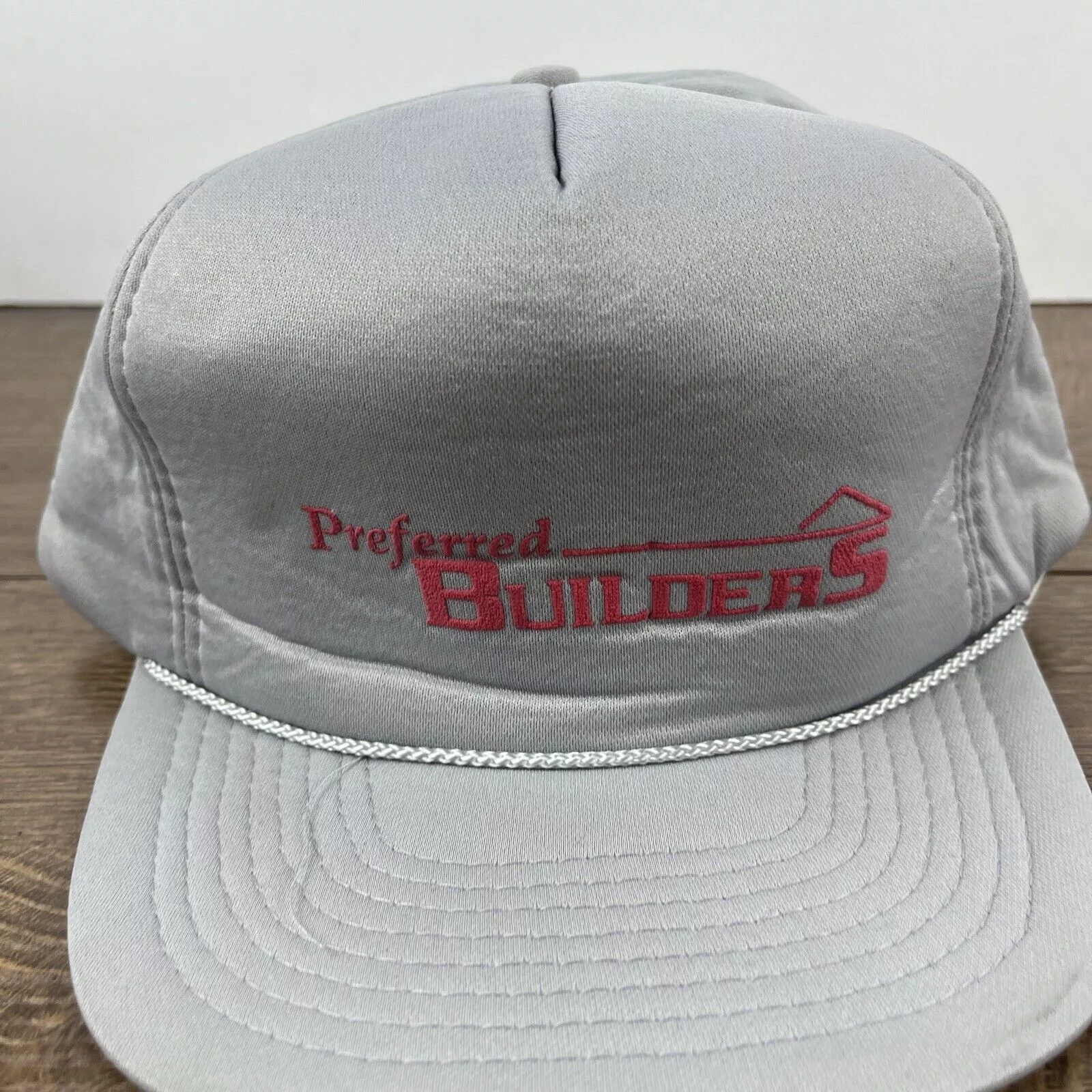 Other Hats Other Preferred Builders Hat Gray Snapback Hat Adjustable Adult Si