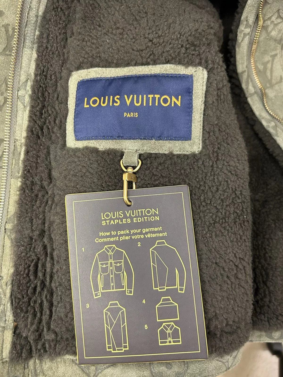 Louis Vuitton Heavy Coats LOUIS VUITTON LVSE MONOGRAM SHEARLING BLOUSON Brown