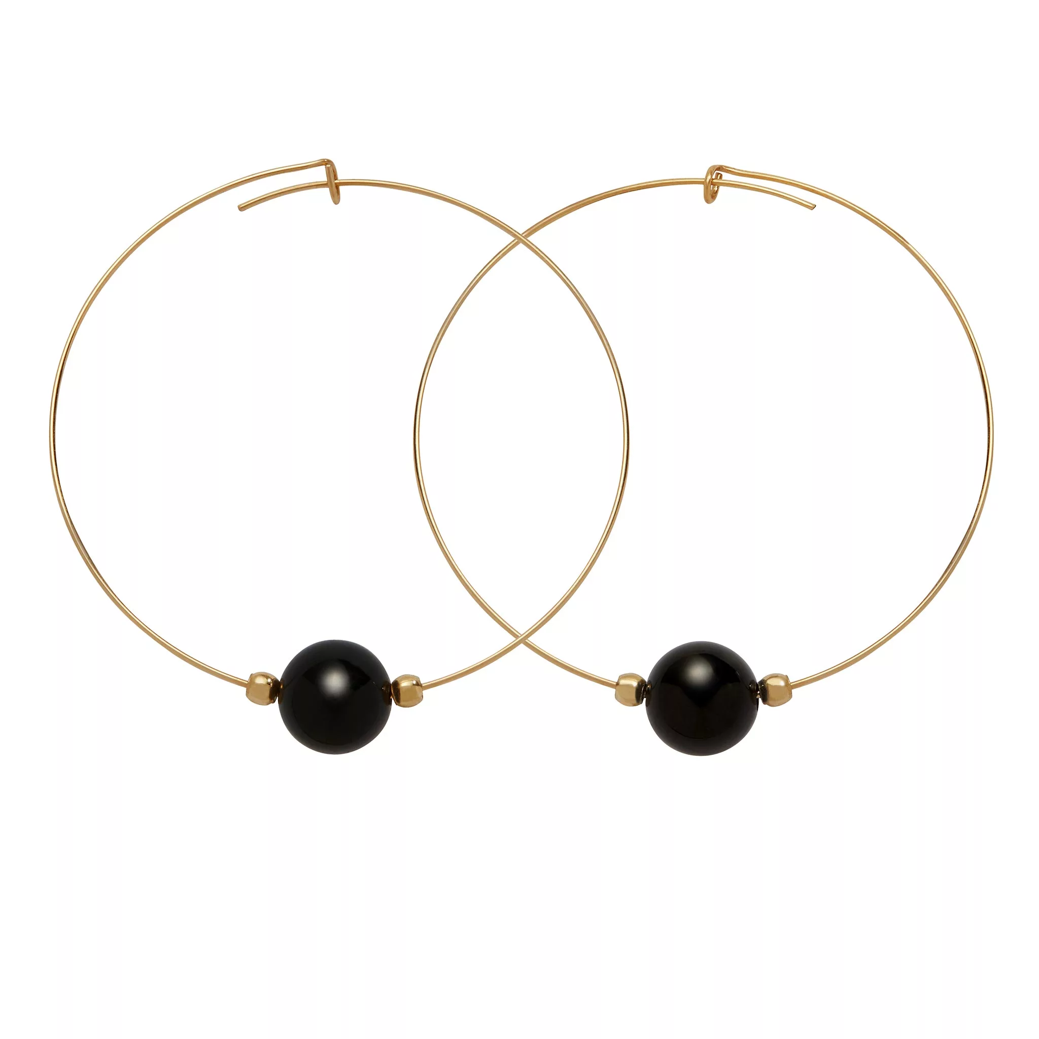Crystal Ball Hoops - 10mm Gemstone Hoops