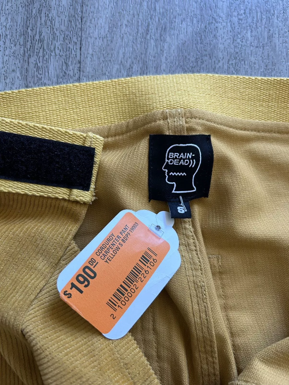 Brain Dead Casual Pants Brain Dead Corduroy Carpenter Pants Yellow