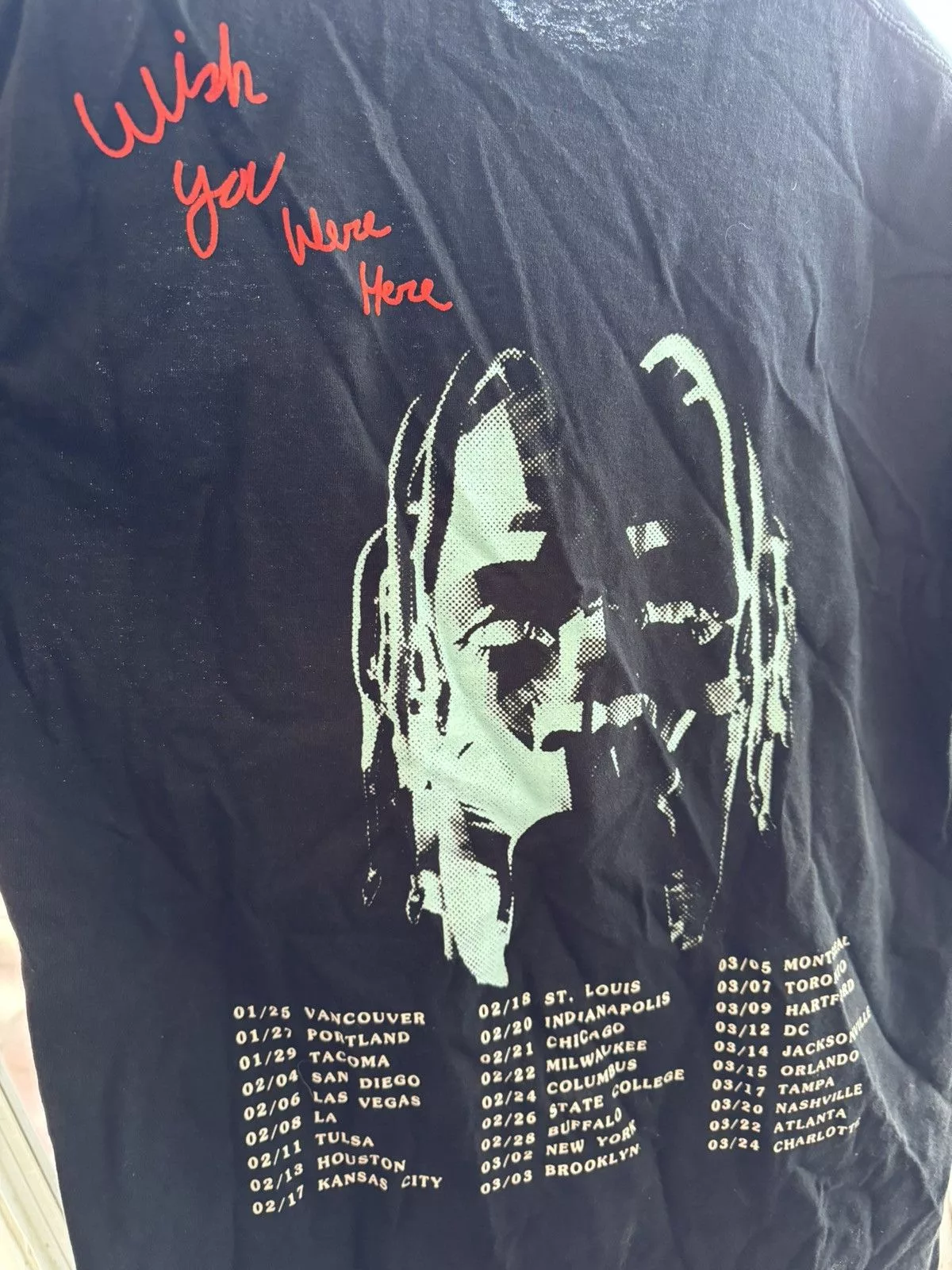 Travis Scott Short Sleeve T Shirts Travis Scott Astroworld Tee Black