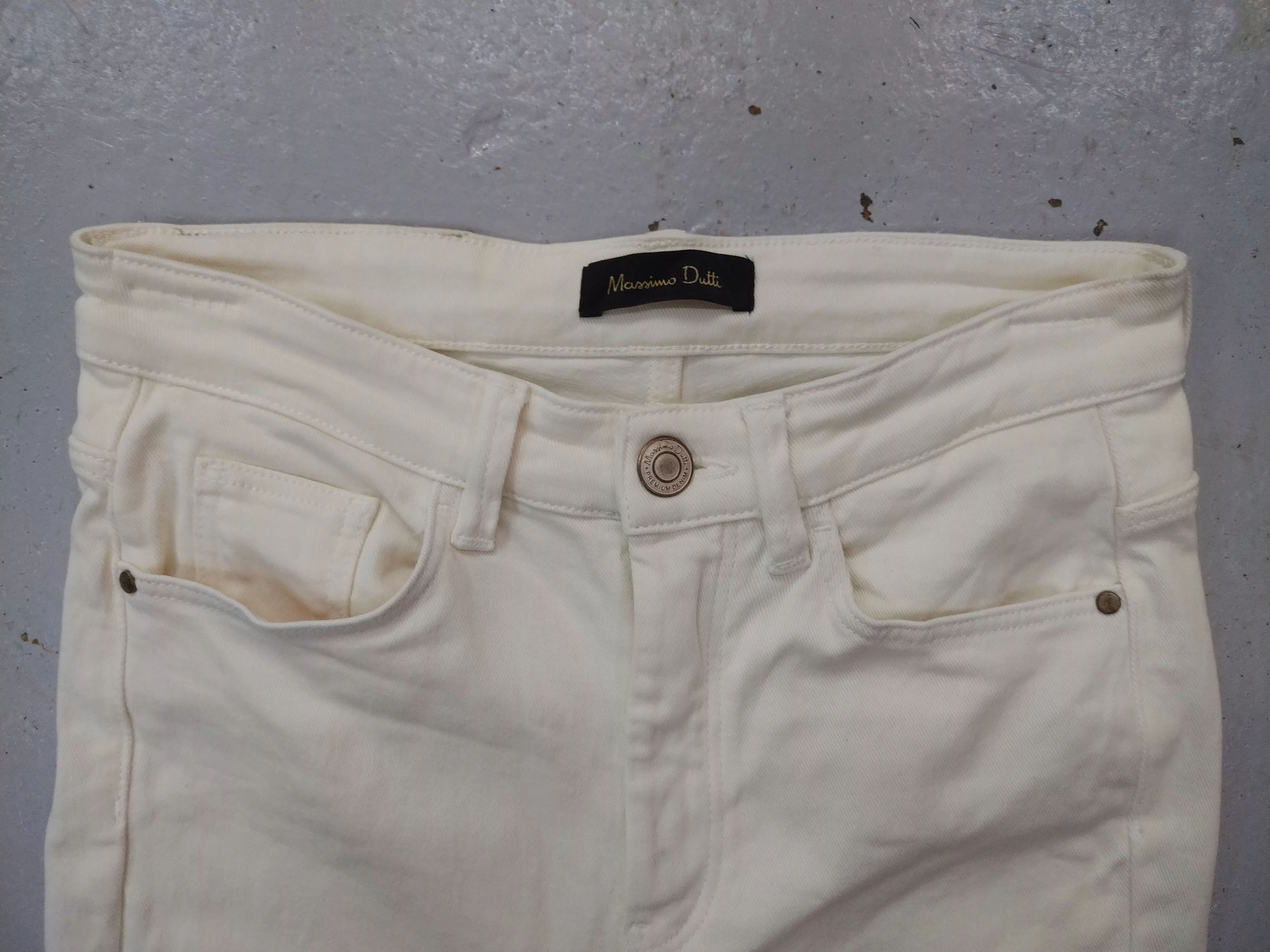 Massimo Dutti Jeans Massimo Dutti × Mossimo Flared boot cut mossimo dutti stretchable jeans denim White Streetwear