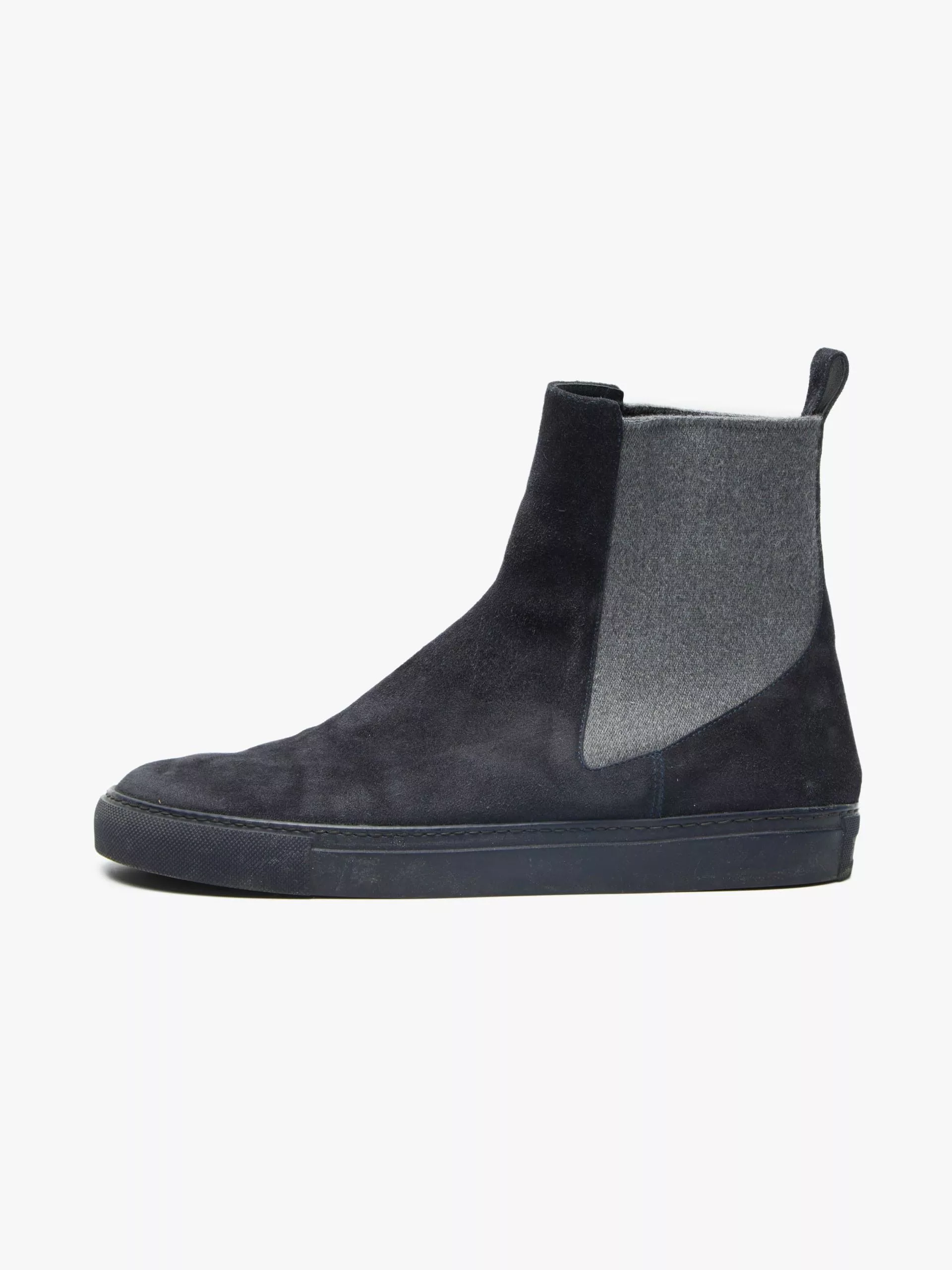 Dries Van Noten Boots Dries Van Noten Dark Gray Felted Chelsea Boots