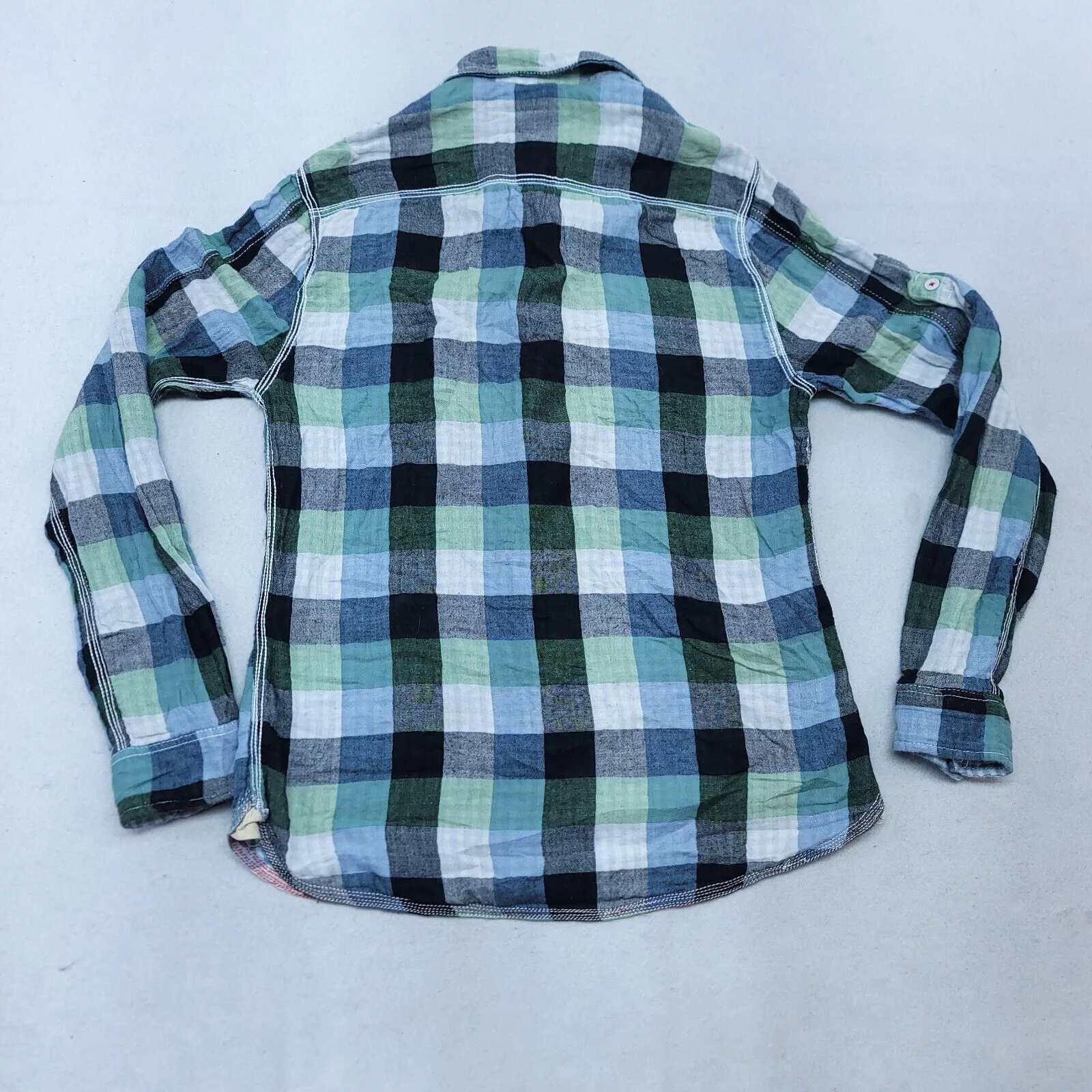 Buffalo David Bitton Shirts Button Ups Buffalo David Bitton Gingham Flannel Shirt Mens Size M Green