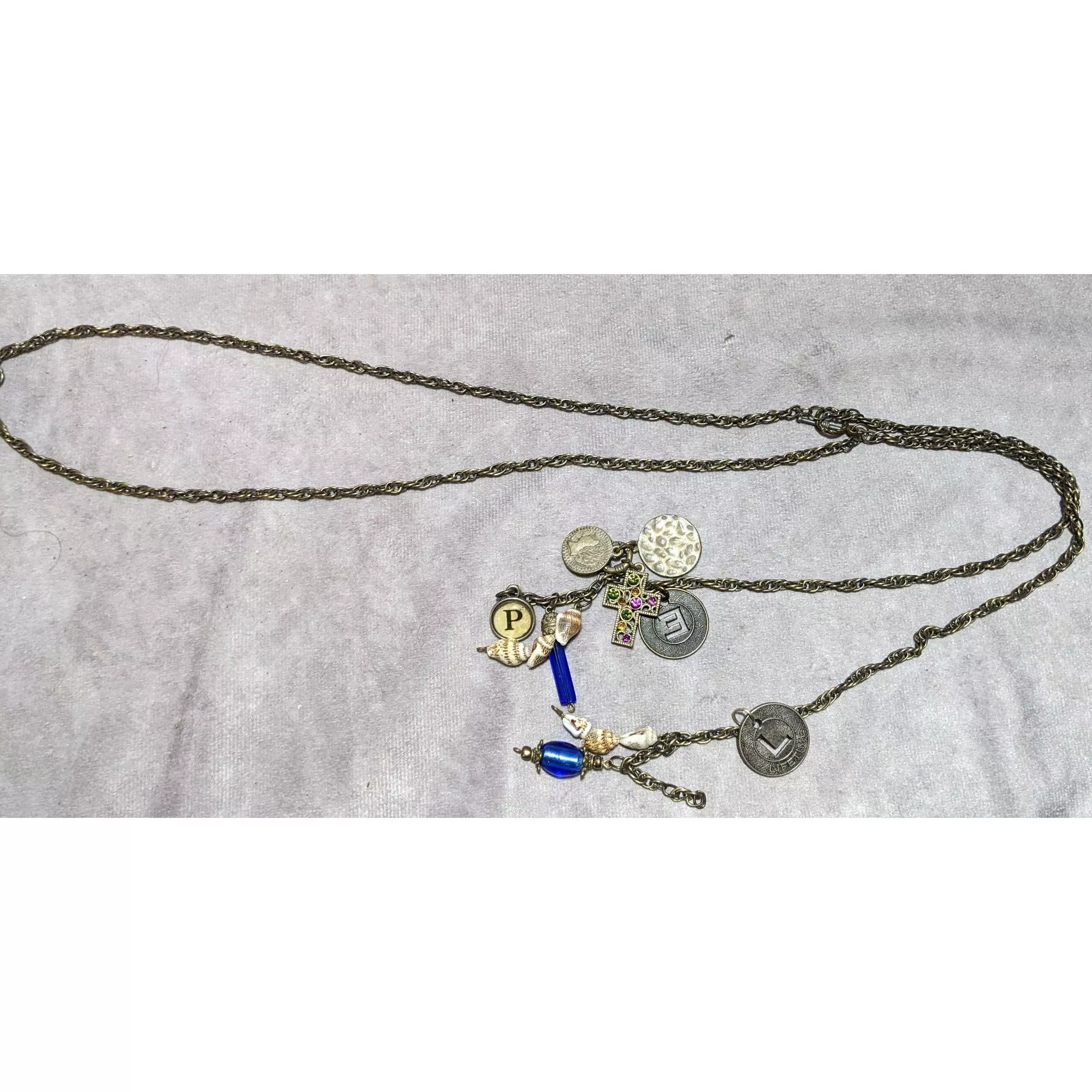 Other Necklaces Other Chain Tassel Charm Necklace Gold
