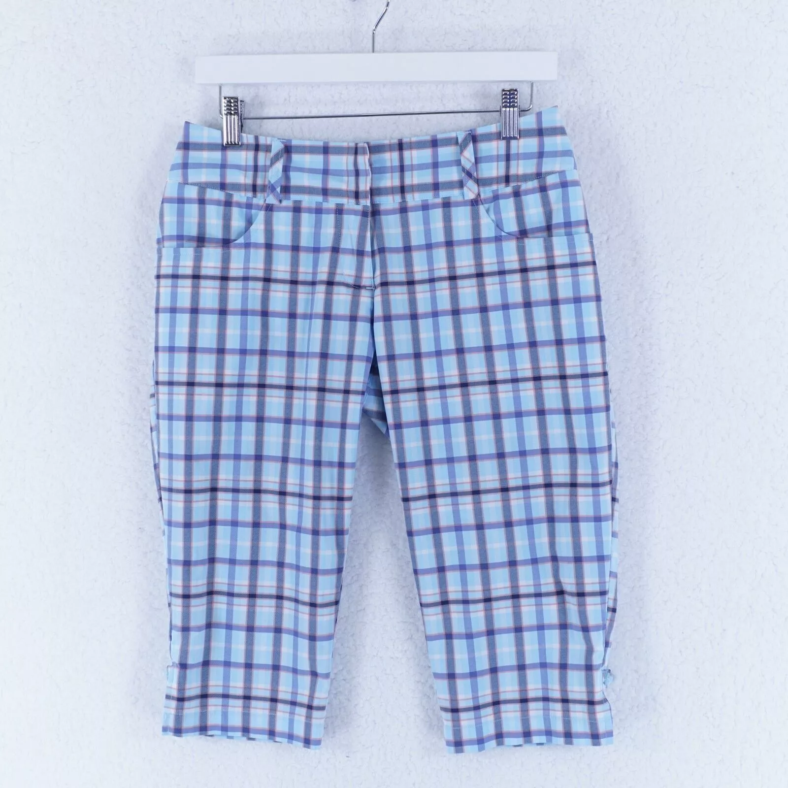 Adidas Pants Adidas Climalite Blue Plaid Capri Pants Size 2 Low Rise 30/1
