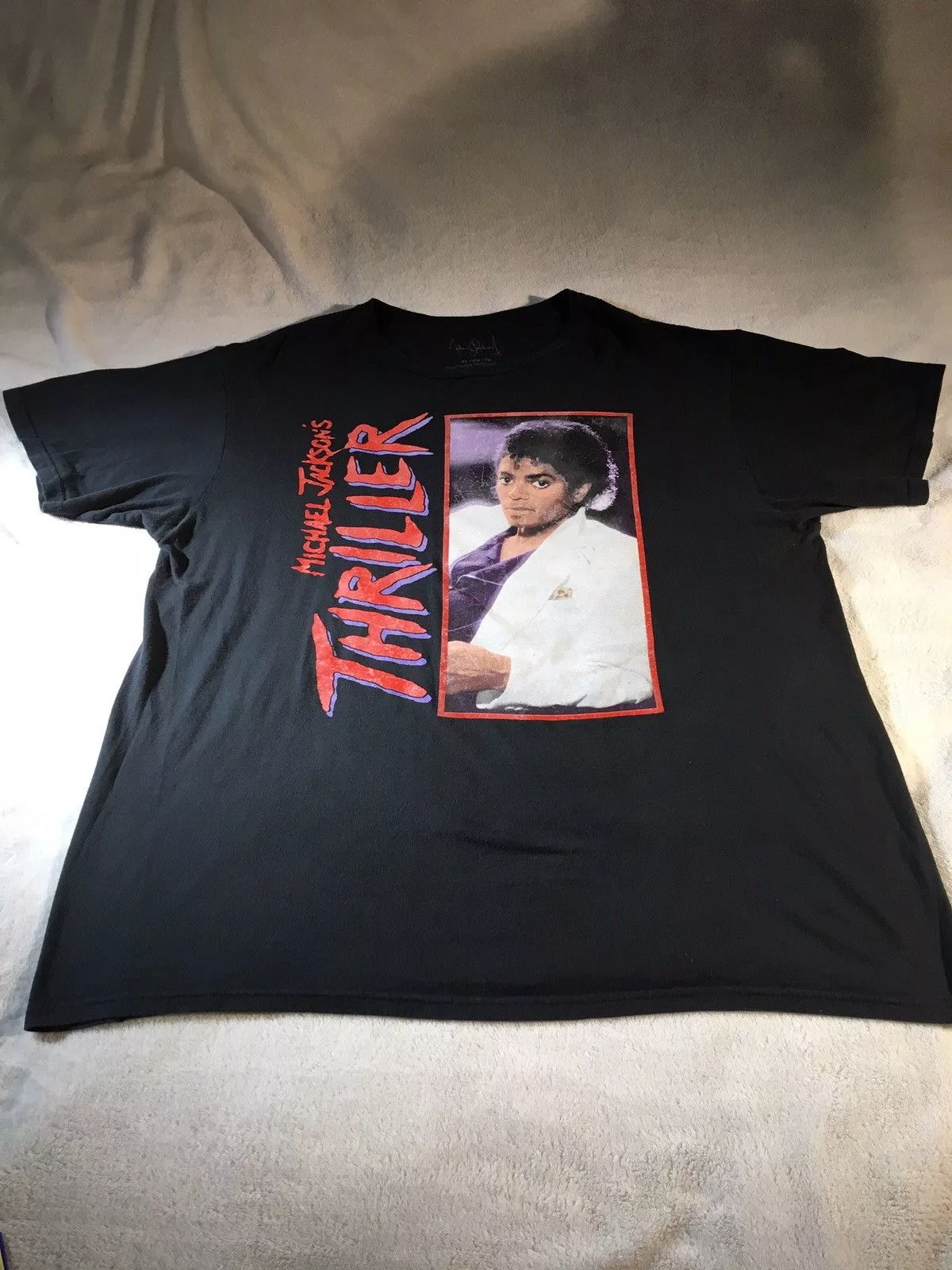 Michael Jackson Short Sleeve T Shirts Michael Jackson x Thriller Graphic Tee Black