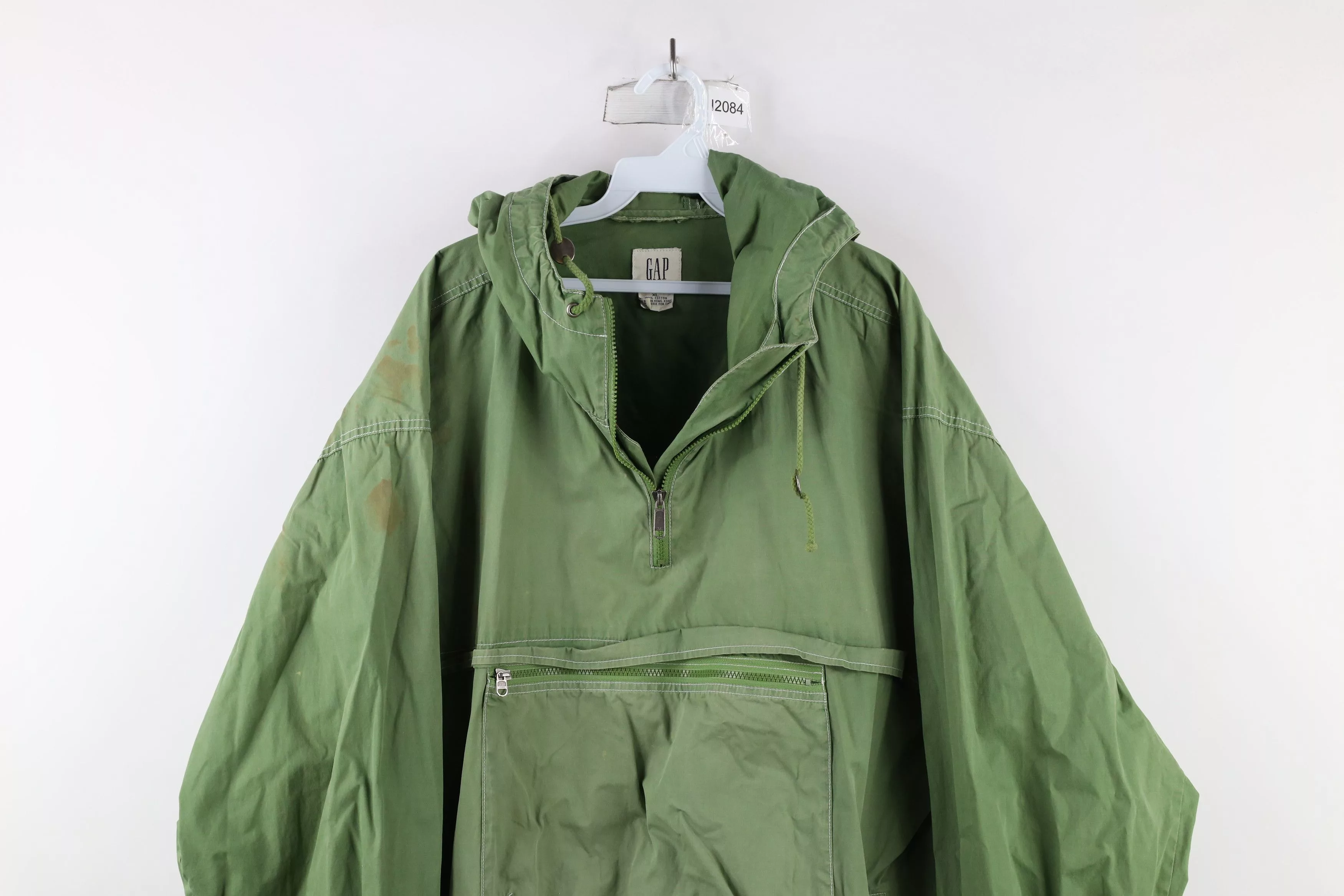 Gap Light Jackets Gap × Vintage Vintage 90s Gap Hooded Pullover Anorak Jacket Green