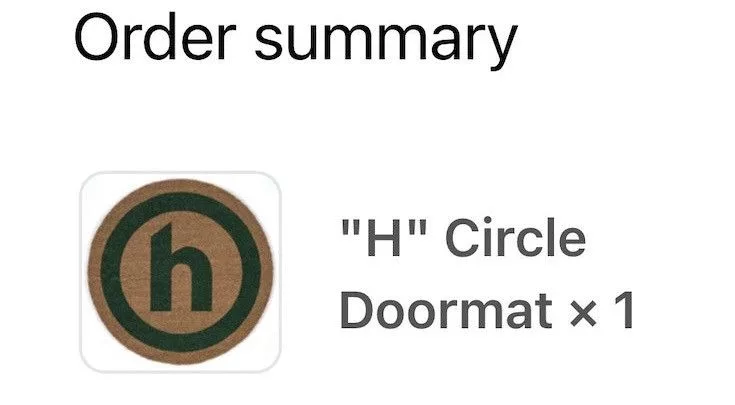 HIDDEN Miscellaneous 2022 HIDDEN.PPF H LOGO DOORMAT Multi Vintage