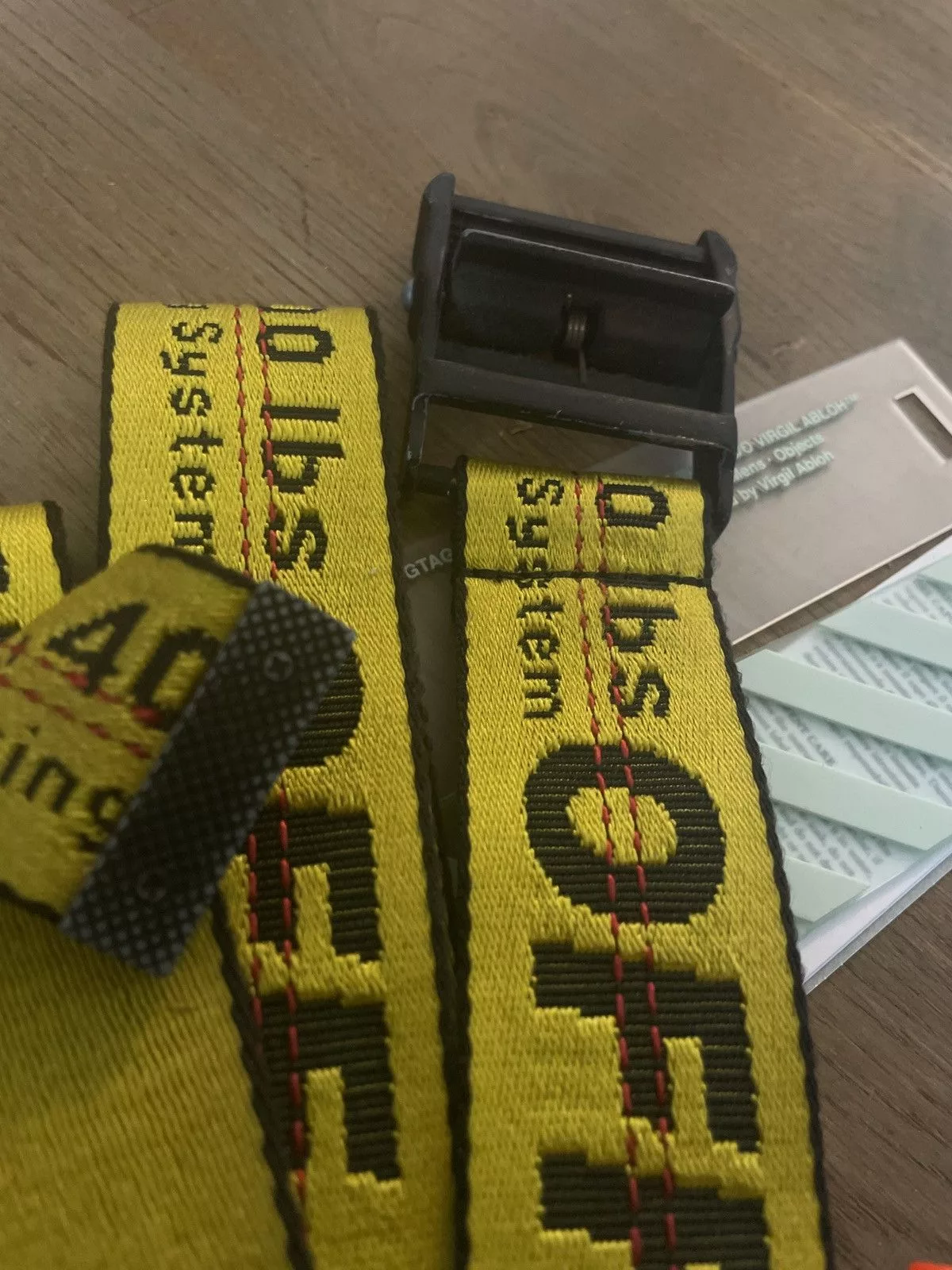Off-White Belts Off-White Off white Belt Yellow