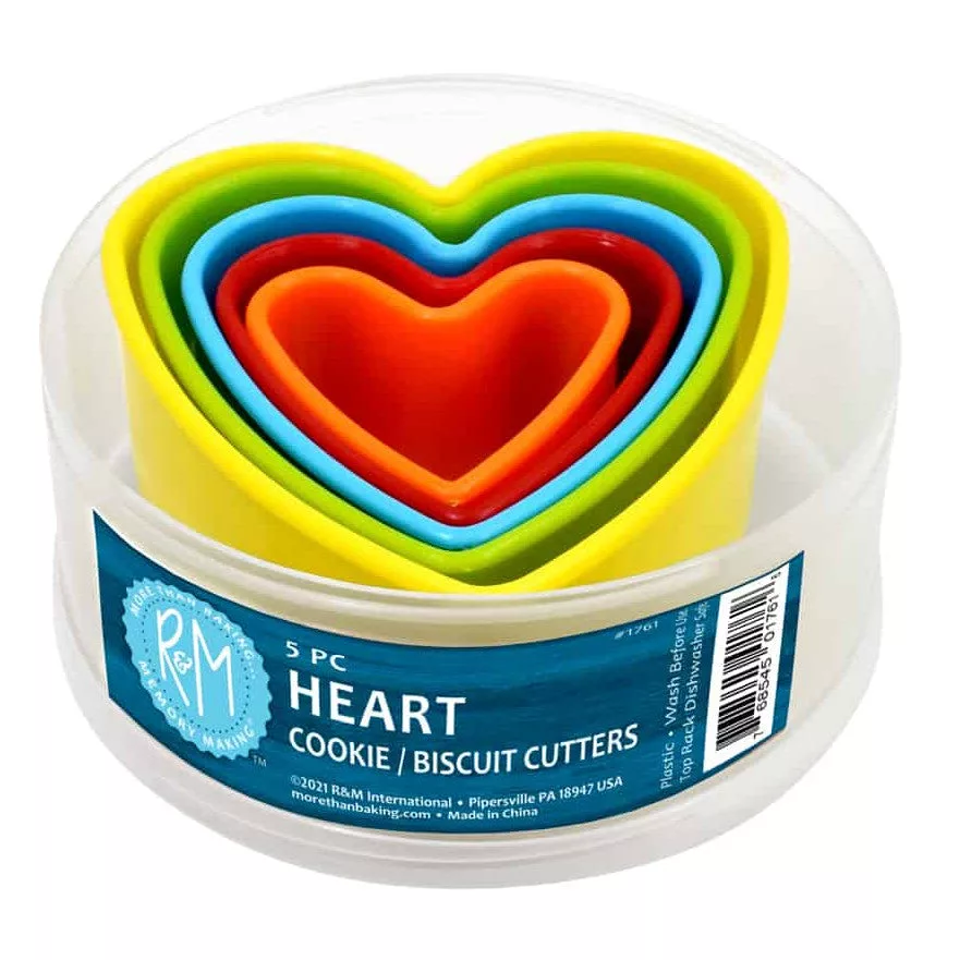 Colored Heart Cutters 5pc