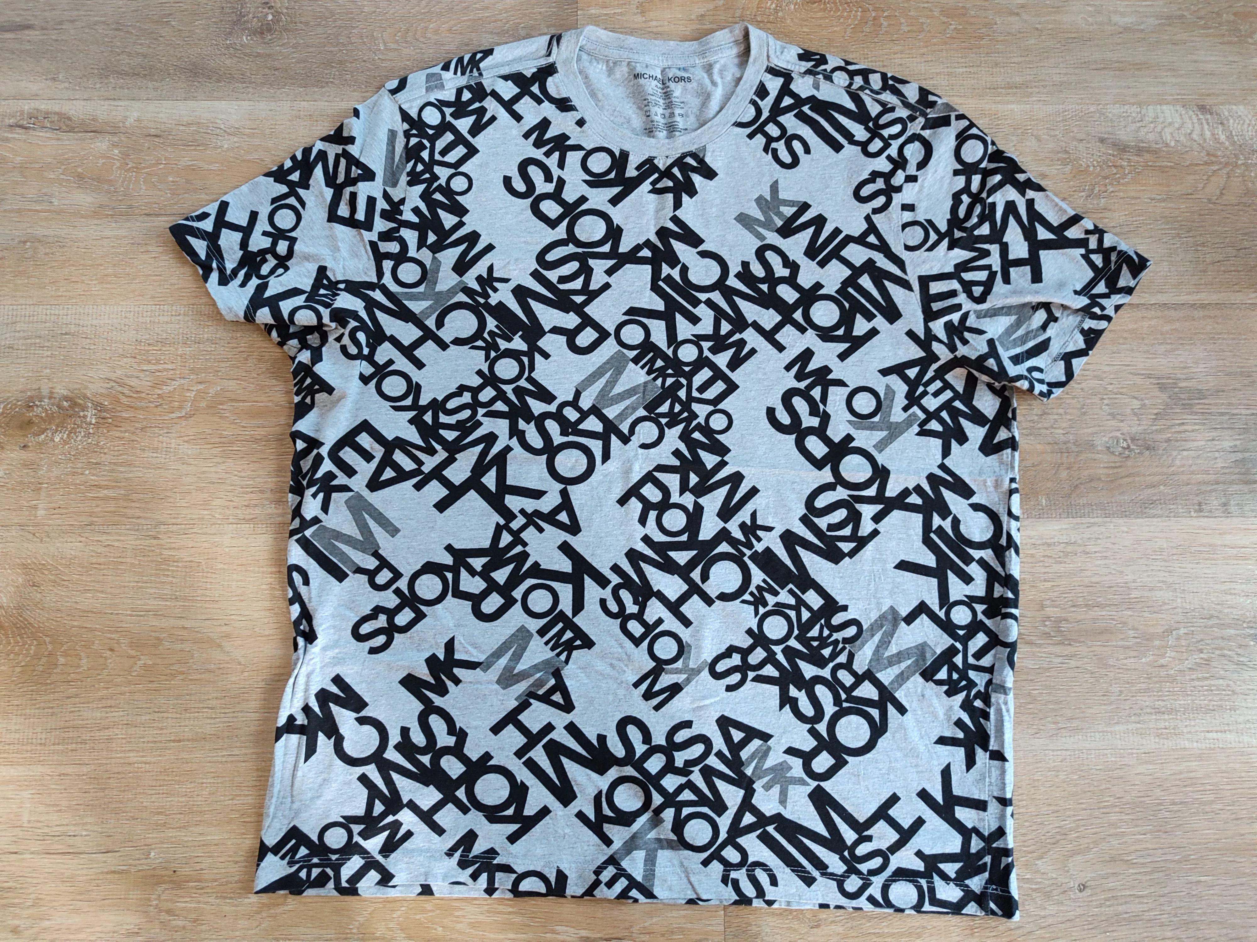 Michael Kors Short Sleeve T Shirts Michael Kors Full printed Gray