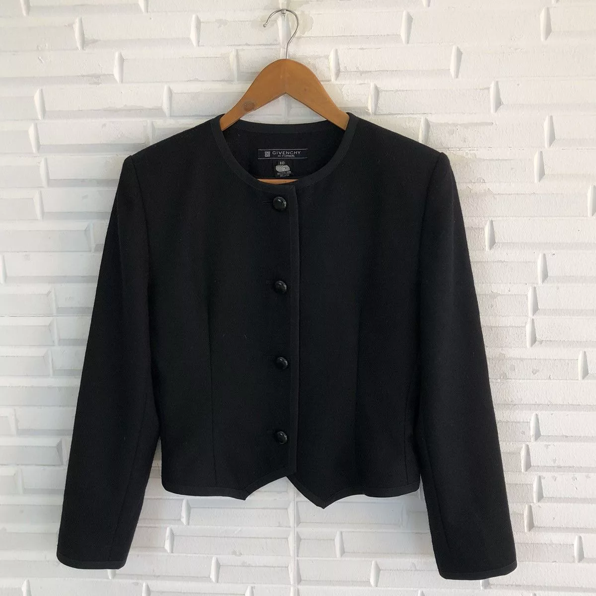 Designer Light Jackets Designer × Givenchy GIVENCHY HI FORMAL CROPPED JACKET Black