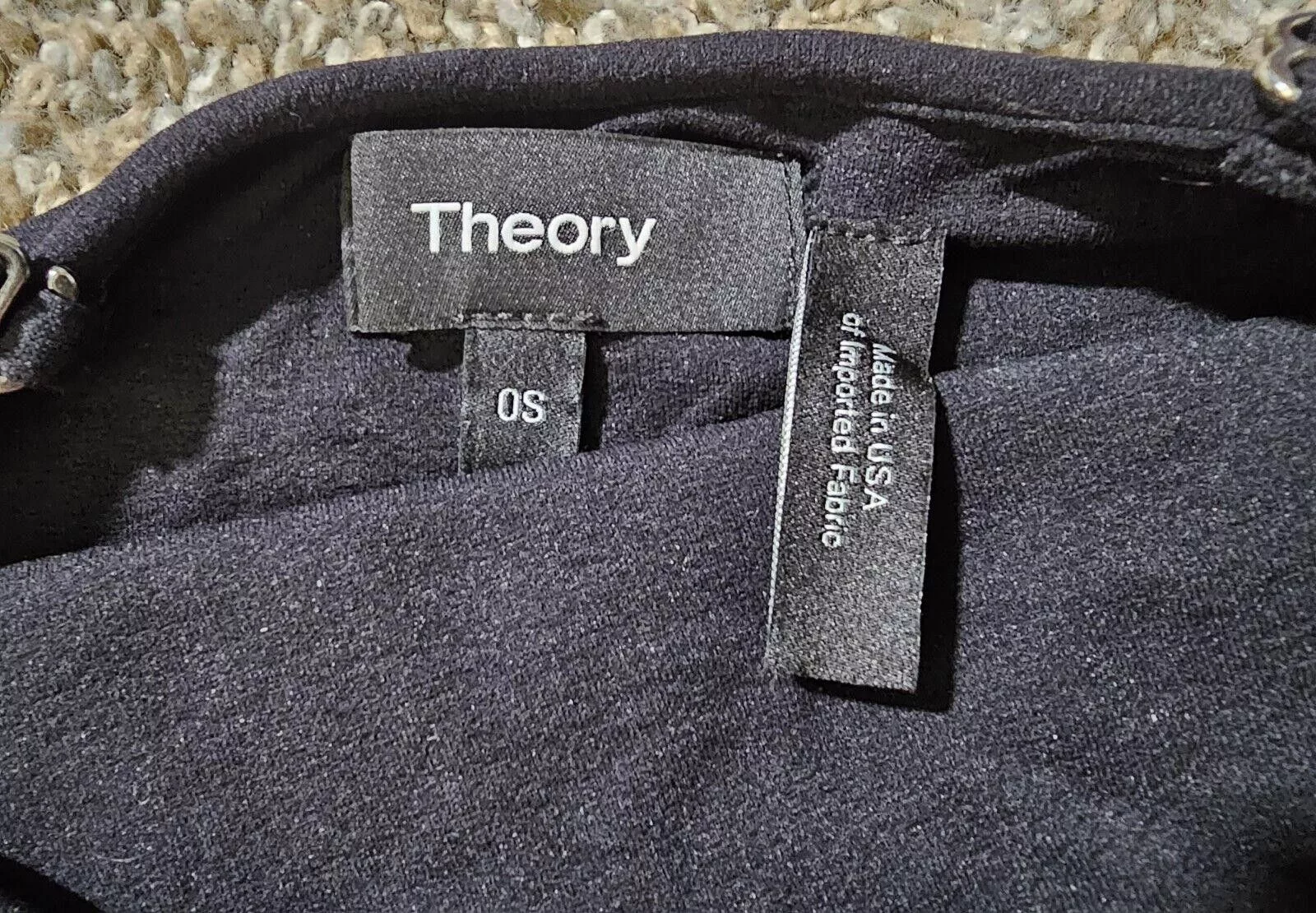 Theory Blouses Theory Black Spaghetti Strap Deep V-Neck Camisole Crop Top