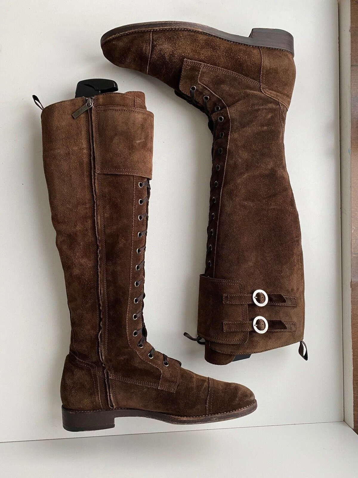 Santoni Boots Santoni High Suede Brown Boots