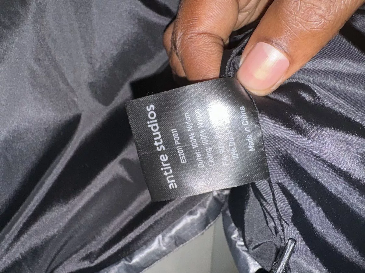 Entire Studios Heavy Coats Entire Studios Men's Black and Silver Jacket