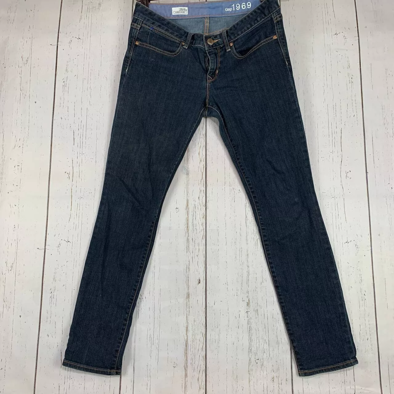 Gap Jeans Gap 1969 28x27 Mid Rise Skinny Denim Stretch Jeans Women Blue