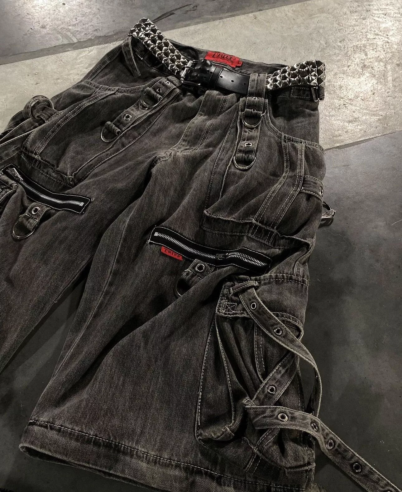 Tripp NYC Denim Tripp nyc x strap pants Black