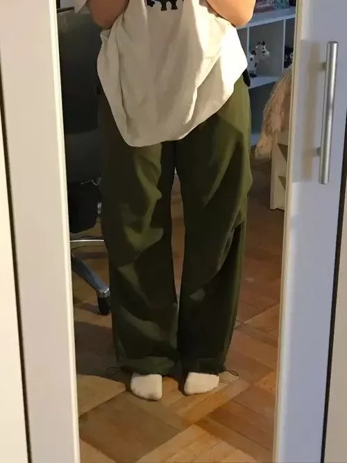 Ring Of Fire Sweatpants Ring Of Fire Vintage Chic Solid Drawstring Trousers Green Avant-Garde