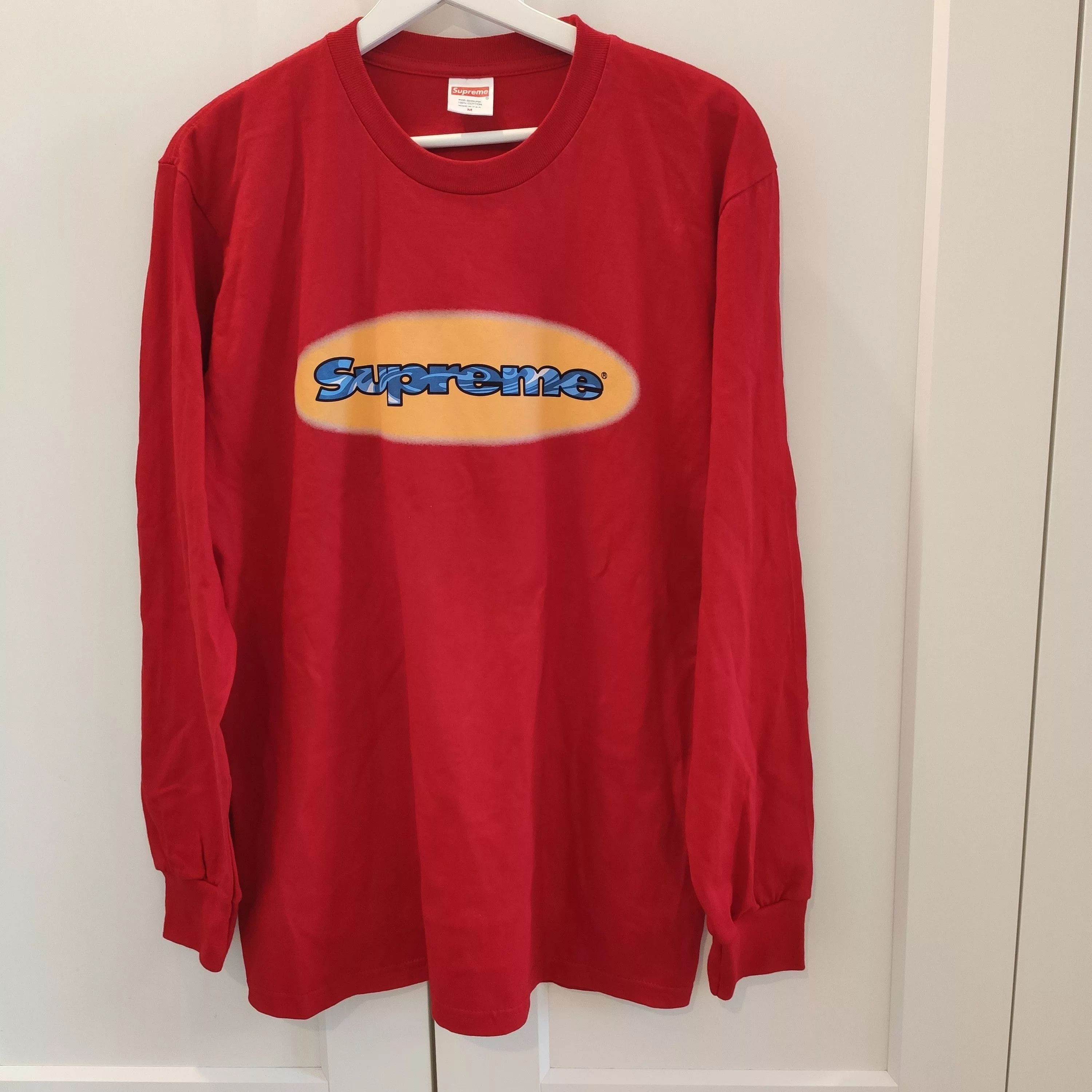 Supreme Long Sleeve T Shirts Supreme Long Sleeve Tee Red, Size M
