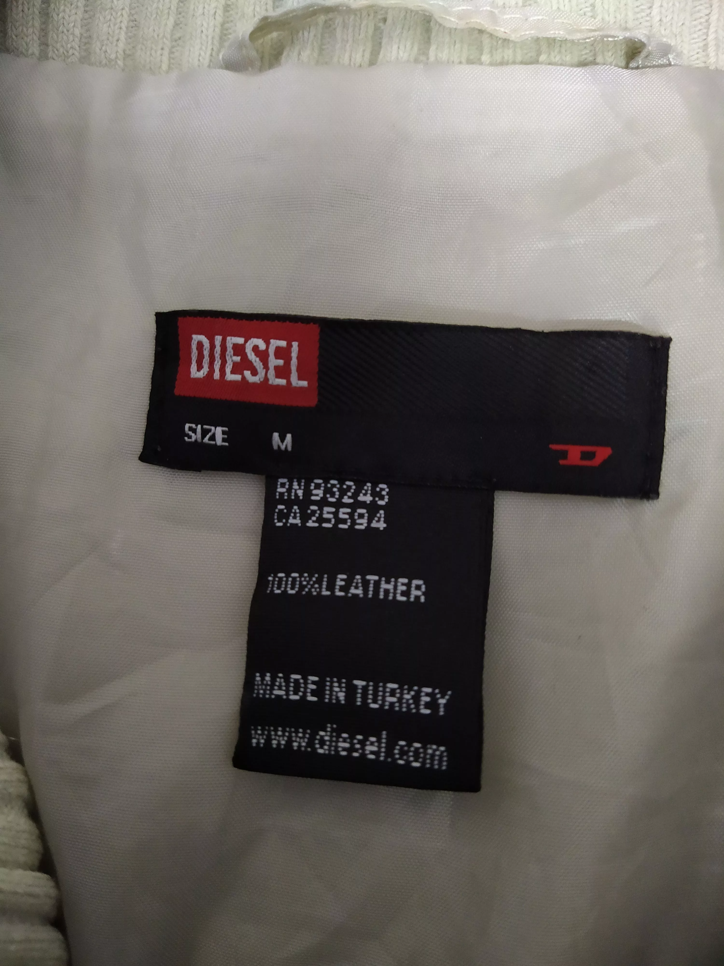 Diesel Jackets DIESEL LEATHER RIDERS JACKET (B369) White
