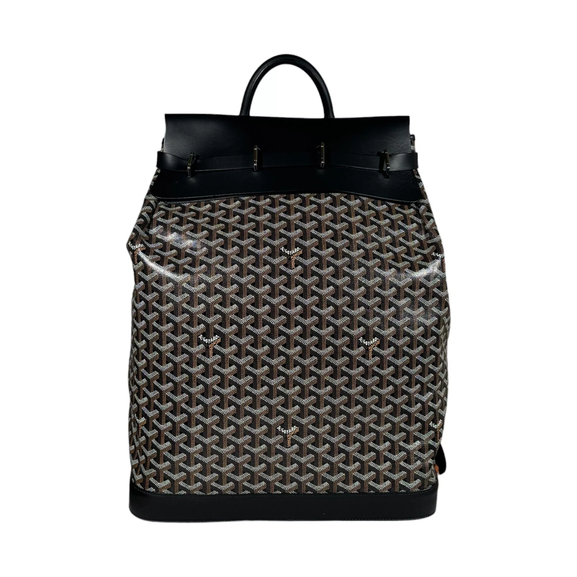 Goyard Bags Luggage Goyard Steamer PM Backpack w/ Straps Black