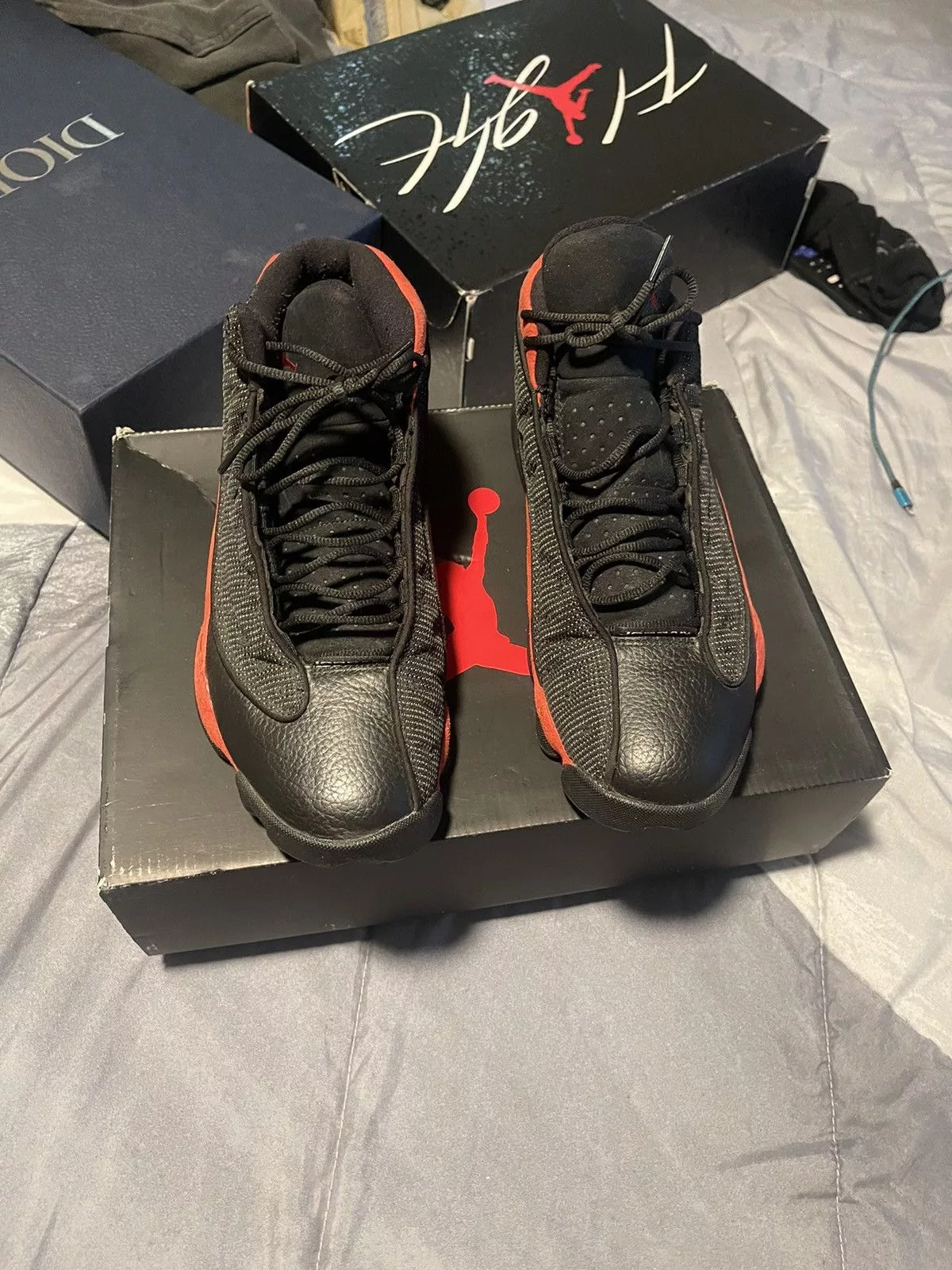 Jordan Brand Hi Top Sneakers Jordan Brand Jordan 13 Bred(2017) Black