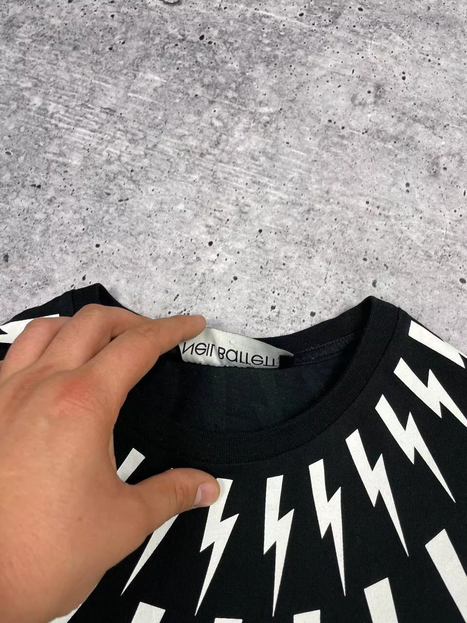 Neil Barrett Short Sleeve T Shirts Vintage Neil Barrett Black Slim Fit Big Logo Shirt Tee Y2K Luxury