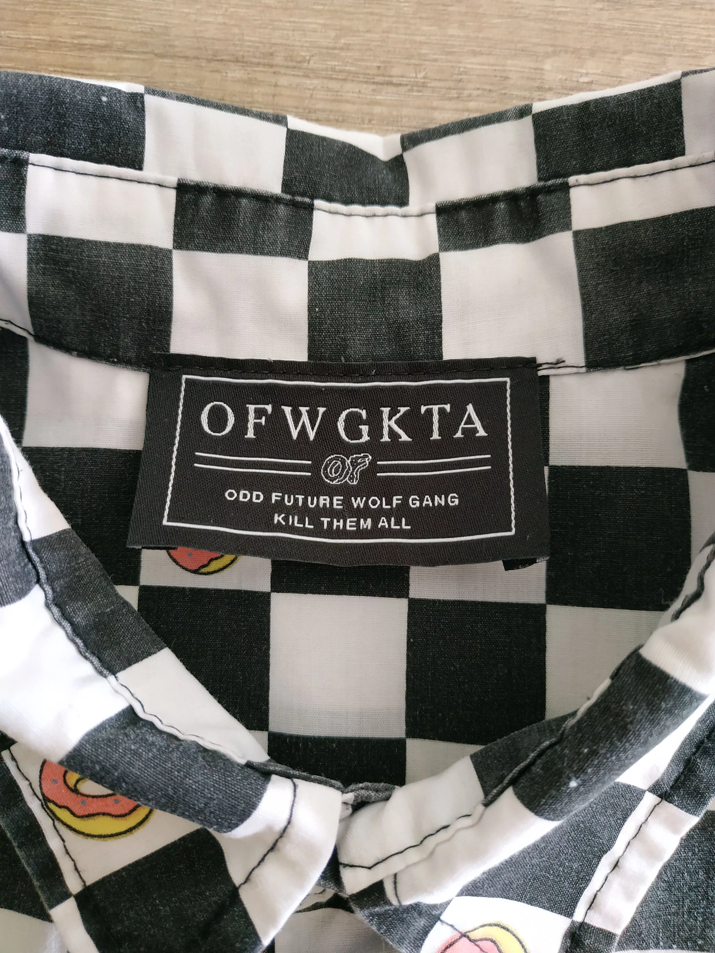 Golf Wang Shirts Button Ups Golf Wang × Odd Future × Tyler The Creator Odd Future Golf Wang Men's Button Up Shirt, s. L/XL White