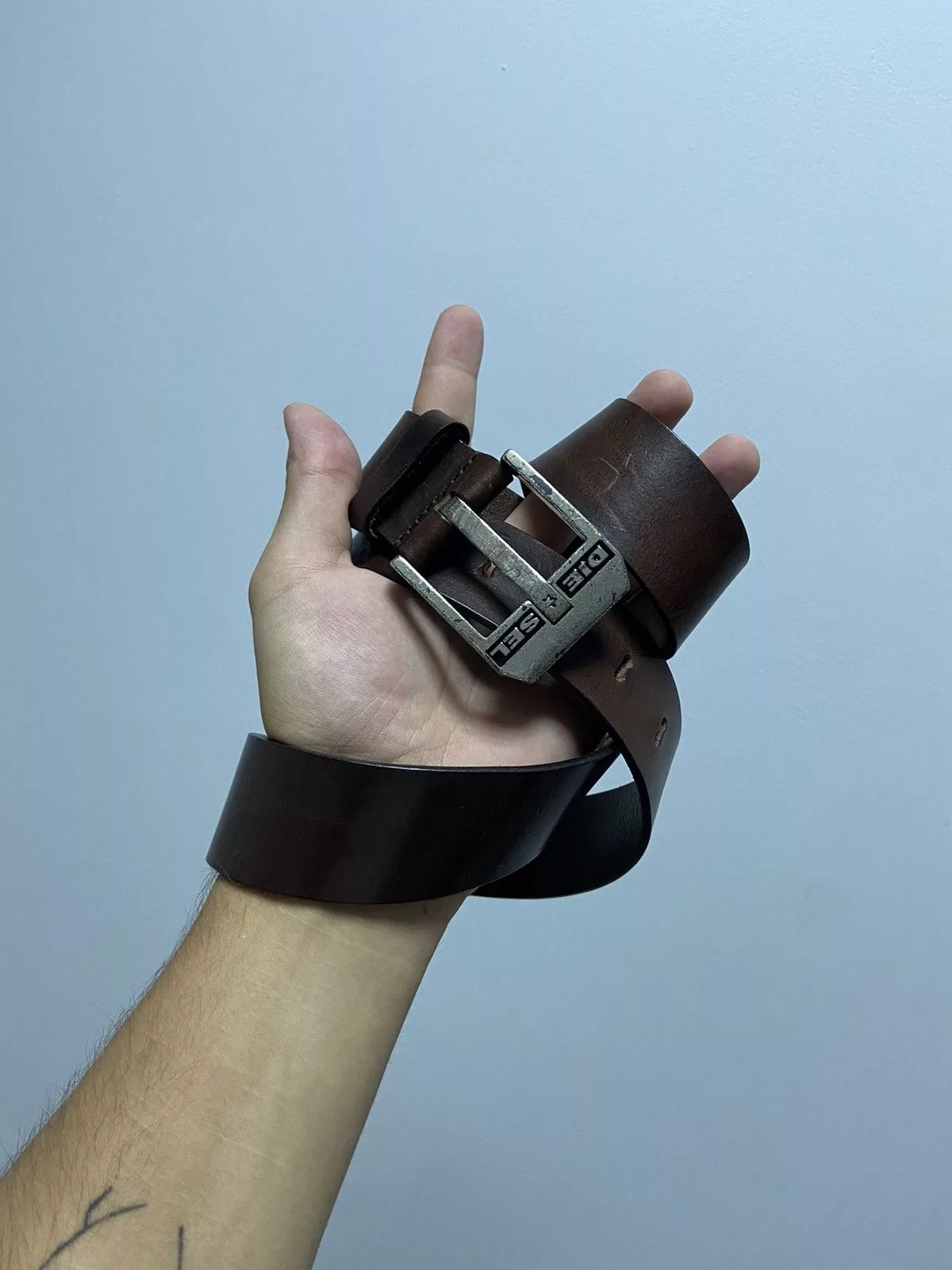 Diesel Belts Diesel × Vintage Diesel Belt Vintage Avant Garde Y2K Style Logo Brown Avant-Garde