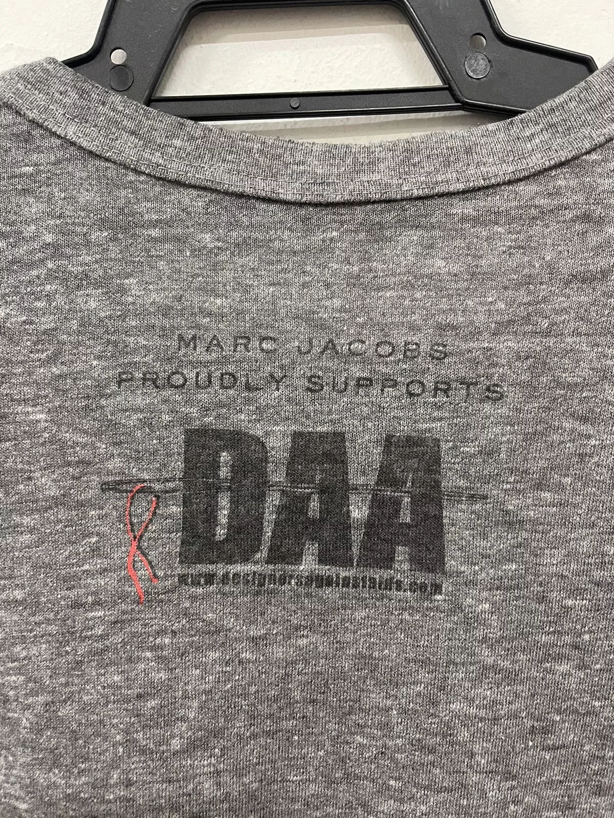 Marc Jacobs Short Sleeve T Shirts Marc Jacobs × Playboy Marc Jacobs Playboy Designer Against Aids Rayon Blend Shirt Gray