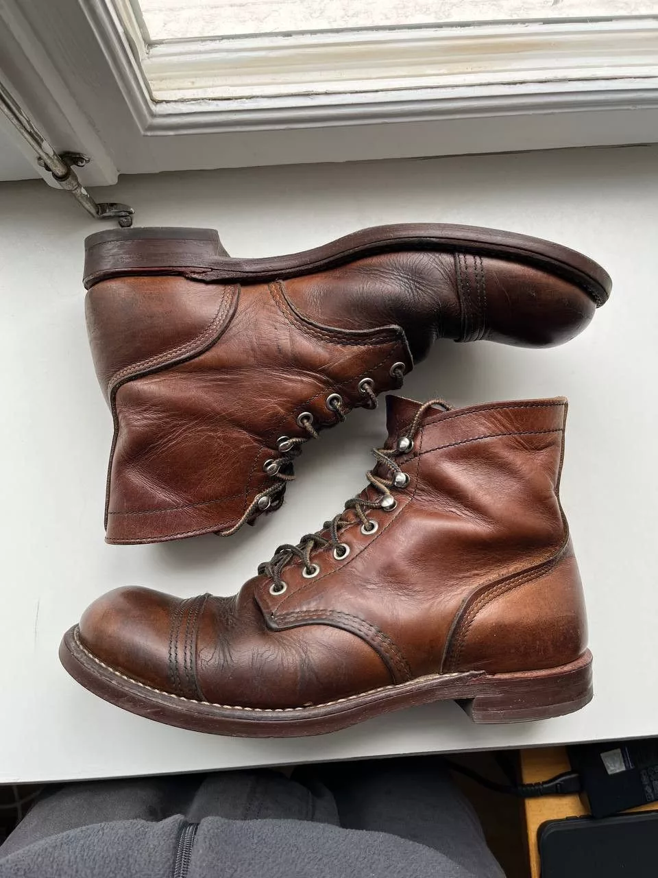 Red Wing Boots Red Wing Iron Rangers 8111 Amber Harness Nice Patina Brown