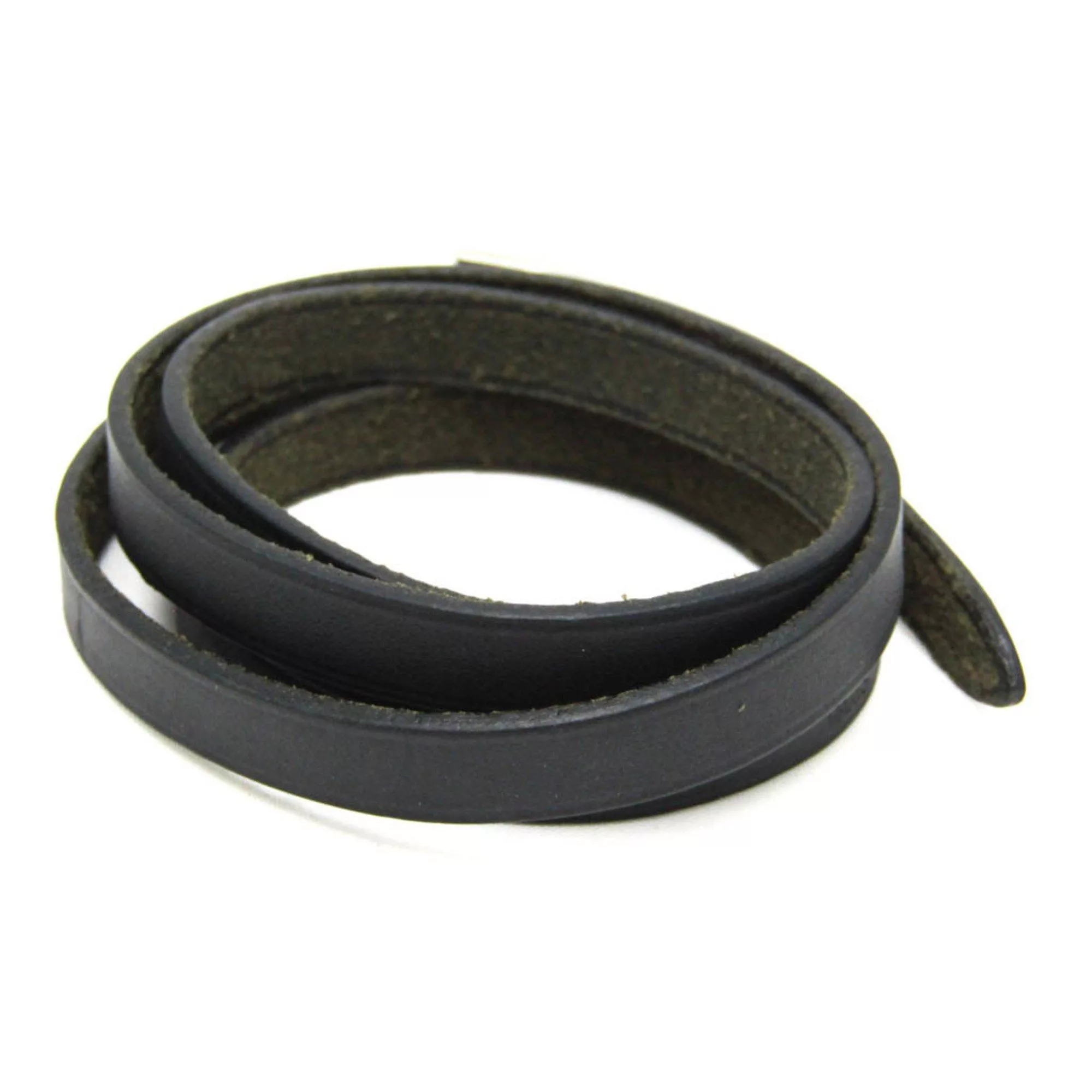 Hermes Bracelets Hermes Hapi Choker Leather,Metal Bangle Black,Silver