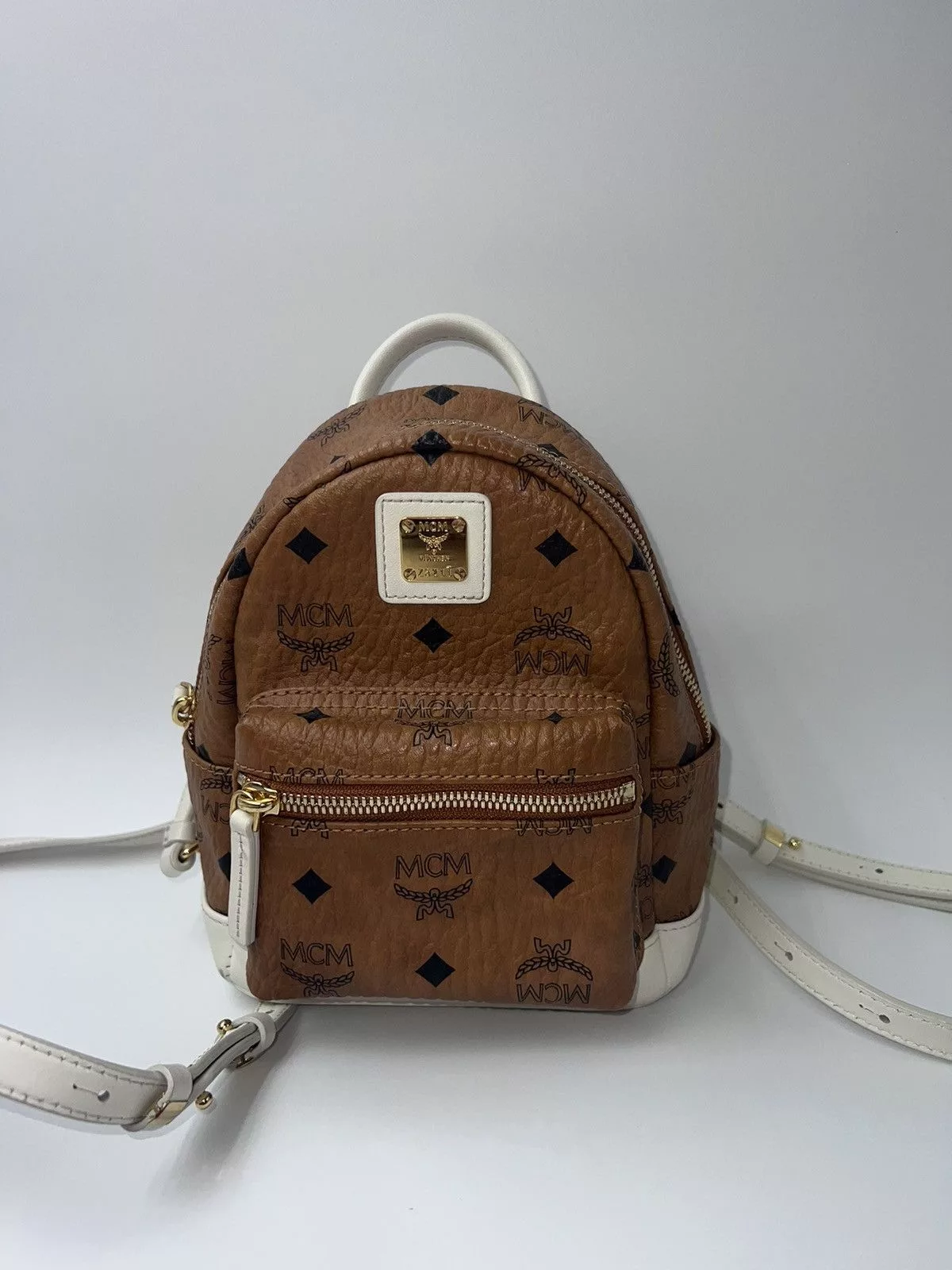 MCM Backpacks MCM Mini Stark Backpack Visetos Brown