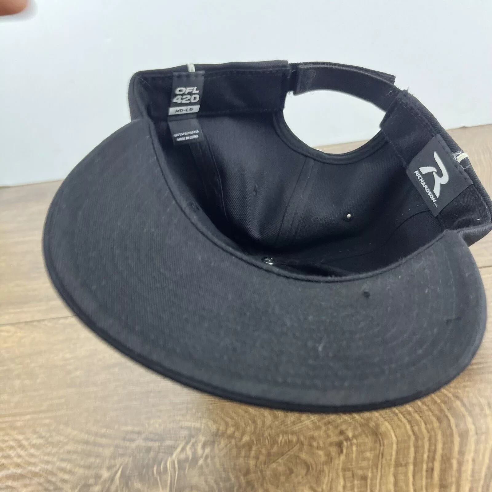 Richardson Hats Richardson Black Hat Referee Official Adjustable Hat Black A