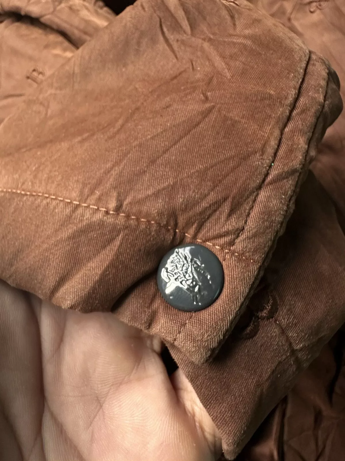 Burberry Jackets Burberry B Embroidery Jacket Brown