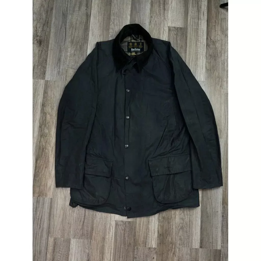 Barbour Heavy Coats Barbour Wax Coat Size: L Gray