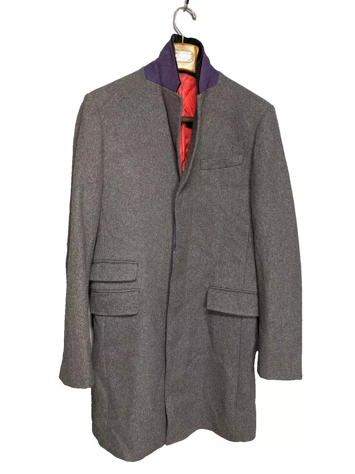 Designer Light Jackets Designer HOLLAND ESQUIRE SQUIRE COAT / GREY JACKET - Men's Size M Gray