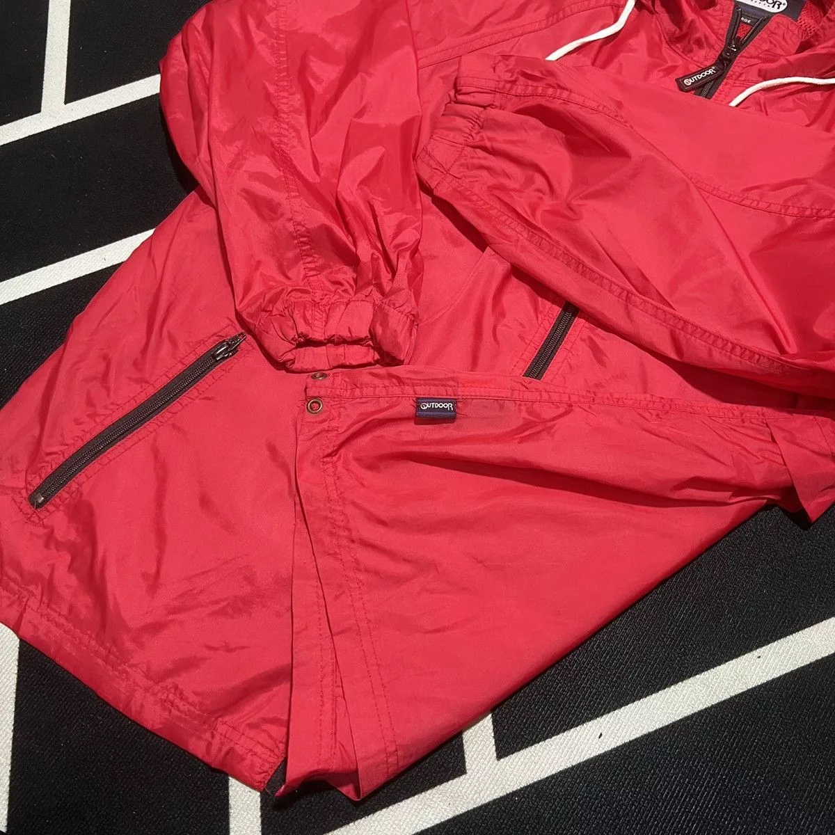 Weatherproof Light Jackets Weatherproof Outdoor Products Windbreaker Light Jacket Red Gorpcore