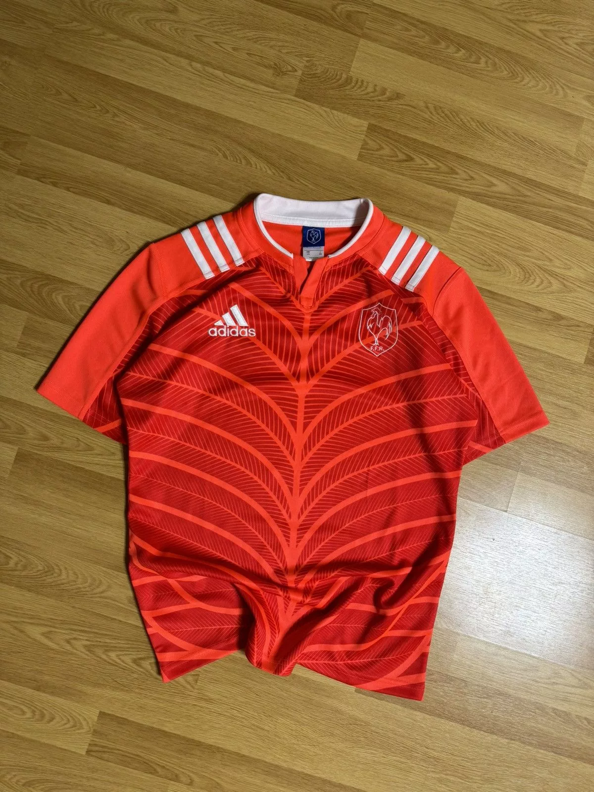 Adidas Short Sleeve T Shirts Adidas France Soccer Jersey F.F.R 2014 Orange