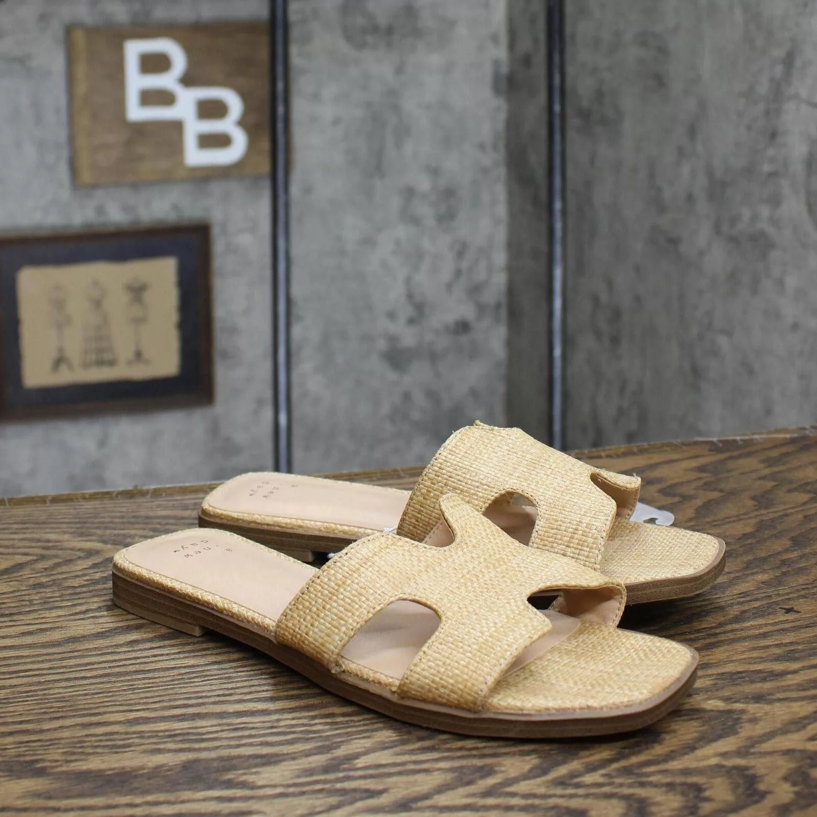 Designer Sandals Designer NWT A New Day Slide Sandals 88870712 Beige Brown 7M 7 M