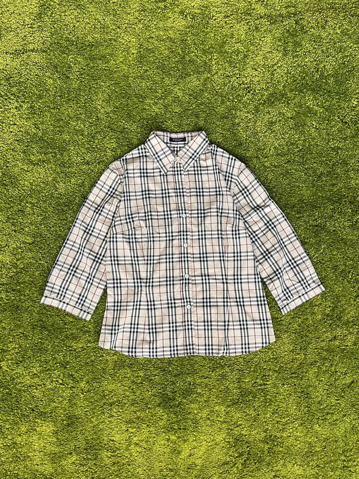 Burberry Button Ups Burberry × Designer × Vintage Burberry 00s vintage iconic nova check shirt blouse Beige