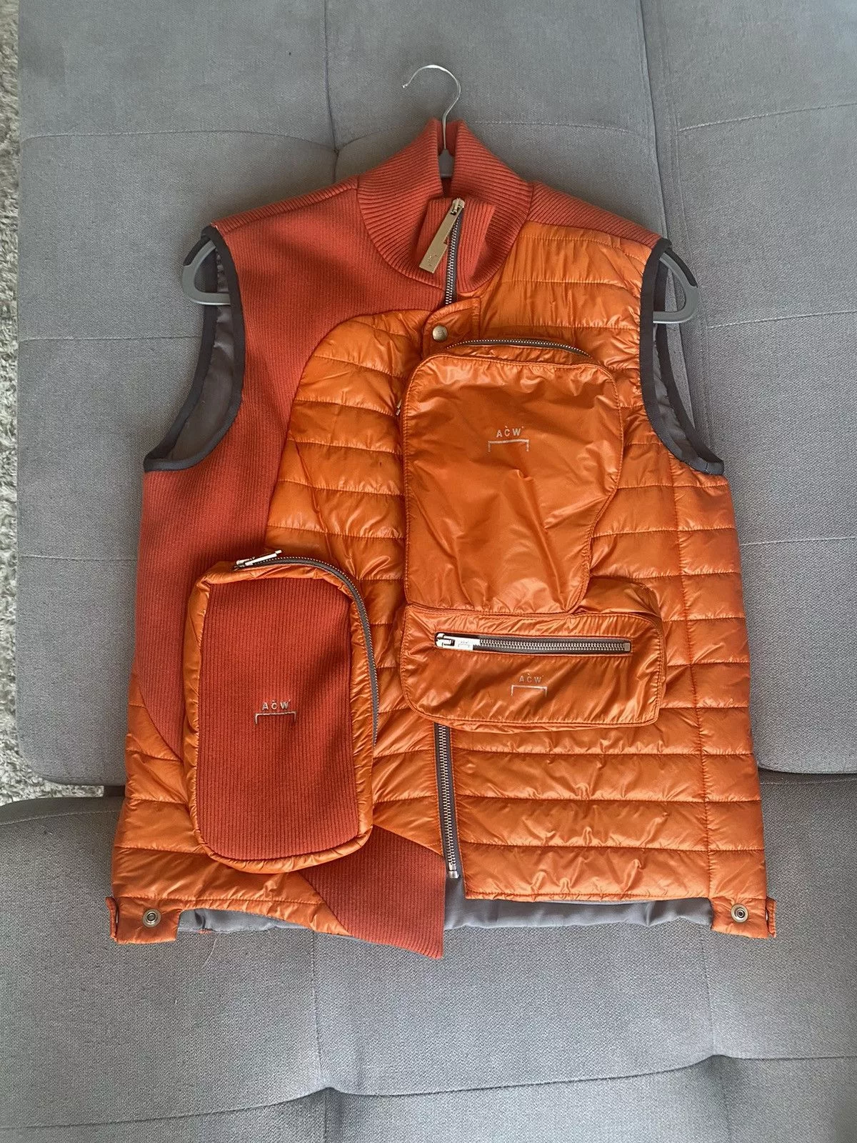 A-COLD-WALL* Vests A-COLD-WALL* A Cold Wall Orange Asymmetrical Vest