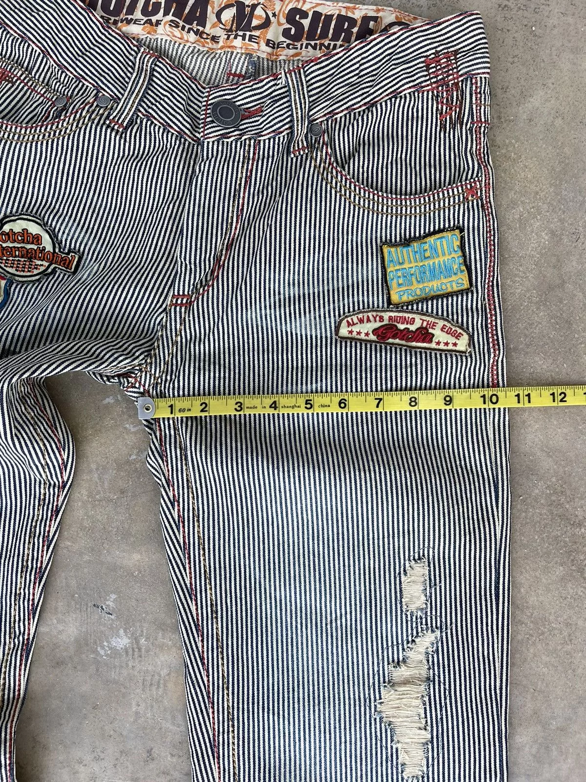 Gotcha Denim Gotcha Hickory stripe surf style denim Blue Vintage
