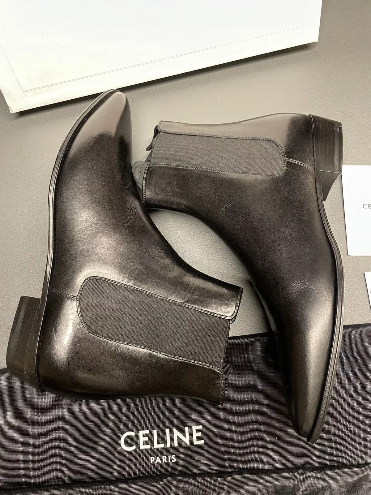 Celine Boots Celine × Hedi Slimane Super Runway Brand NEW Hedi Chelsea Boots Limited Edition Black
